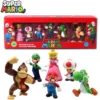 6pcs set Super Mario Bros PVC Action Figure Toys Dolls Model Set Luigi Yoshi Donkey Kong - Donkey Kong Merch