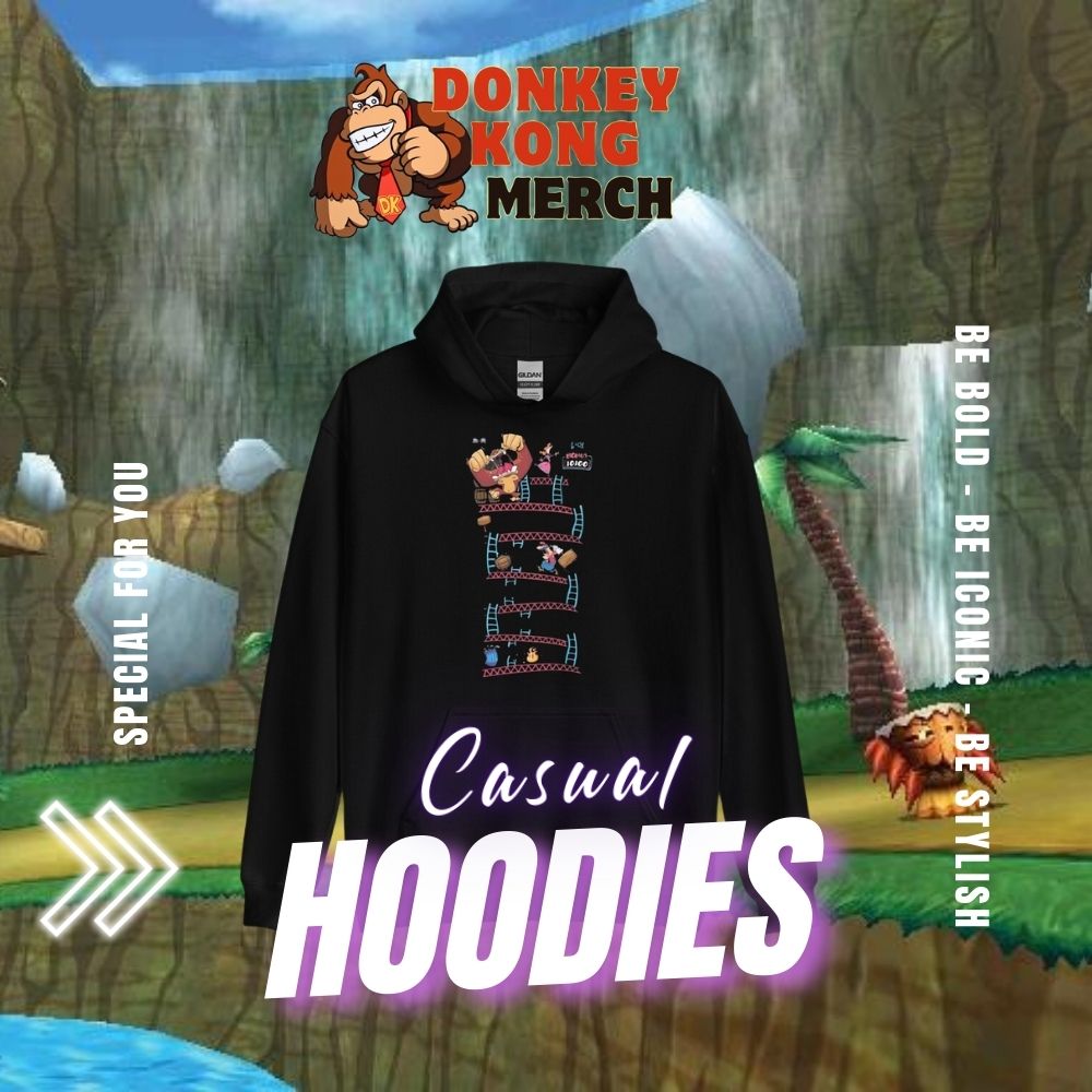 Donkey Kong Merch Hoodies - Donkey Kong Merch