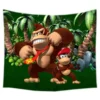 Donkey Kong Pattern Tapestry Decorative Wall Hanging Carpet Bedding Outlet Door Curtain Textiles - Donkey Kong Merch