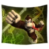 Donkey Kong Pattern Tapestry Decorative Wall Hanging Carpet Bedding Outlet Door Curtain Textiles 3 - Donkey Kong Merch