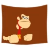 Donkey Kong Pattern Tapestry Decorative Wall Hanging Carpet Bedding Outlet Door Curtain Textiles 4 - Donkey Kong Merch