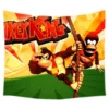 Donkey Kong Wall Hanging Tapestry Bed Manta Yoga Mat Beach Blanket Camping Mattress Sleeping Pad 3 - Donkey Kong Merch