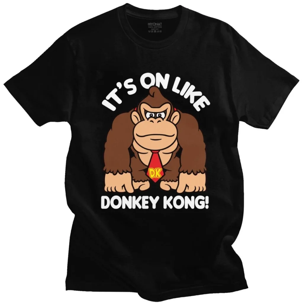 Funny Men T Shirts It s On Donkey Kong T shirt Short Sleeve Soft Cotton Tee - Donkey Kong Merch