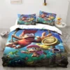 Monkey Cartoon Donkey Kong Fashion Cartoon Duvet Cover Set Three piece Bed Set King Size Double 12 - Donkey Kong Merch