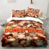 Monkey Cartoon Donkey Kong Fashion Cartoon Duvet Cover Set Three piece Bed Set King Size Double 13 - Donkey Kong Merch