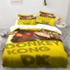 Monkey Cartoon Donkey Kong Fashion Cartoon Duvet Cover Set Three piece Bed Set King Size Double 19 - Donkey Kong Merch