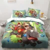 Monkey Cartoon Donkey Kong Fashion Cartoon Duvet Cover Set Three piece Bed Set King Size Double 20 - Donkey Kong Merch