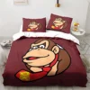 Monkey Cartoon Donkey Kong Fashion Cartoon Duvet Cover Set Three piece Bed Set King Size Double 5 - Donkey Kong Merch