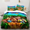 Monkey Cartoon Donkey Kong Fashion Cartoon Duvet Cover Set Three piece Bed Set King Size Double 7 - Donkey Kong Merch